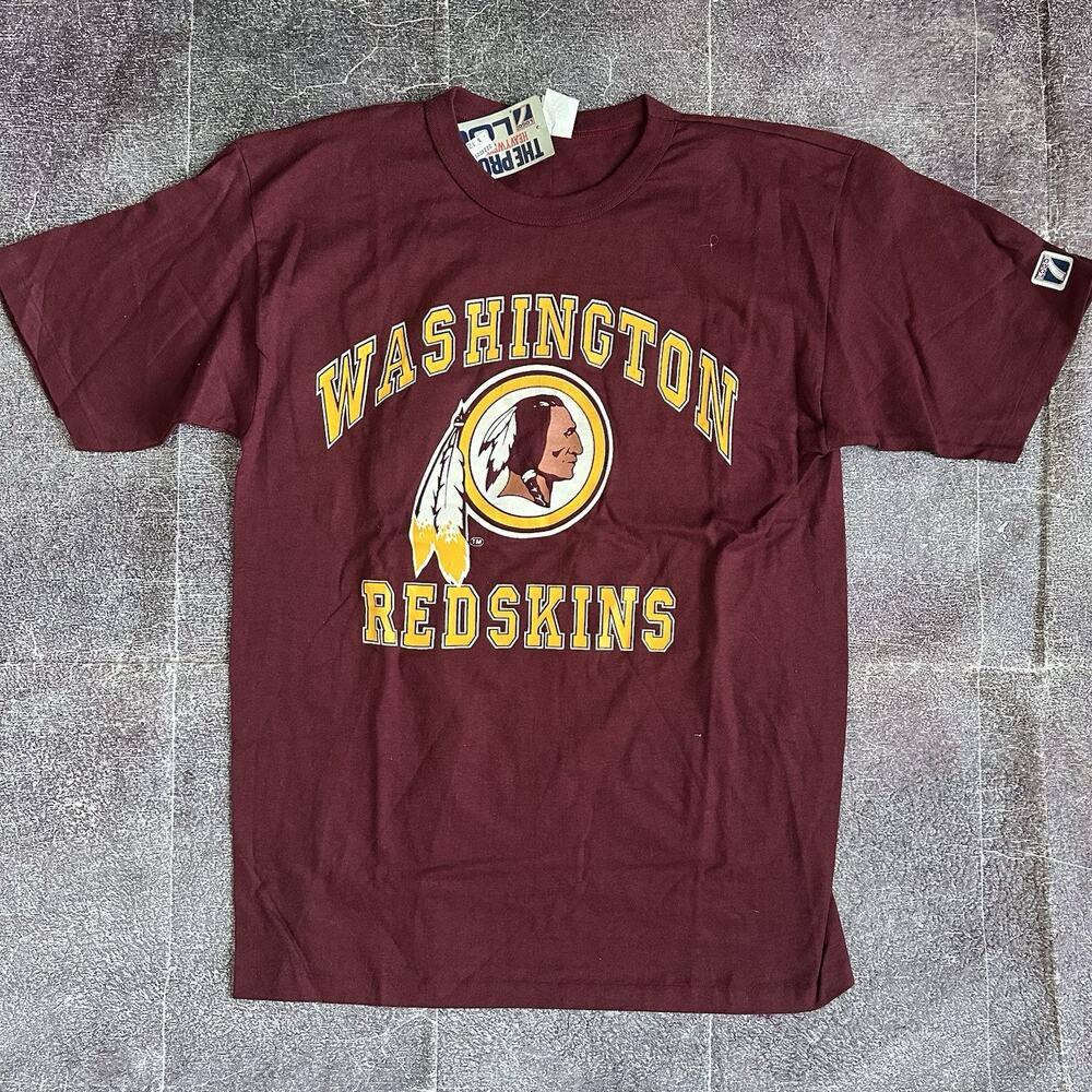 NWT Men's Vintage 90s Logo 7 Washington Redskins Maroon Graphic T Shirt Tee Sz L